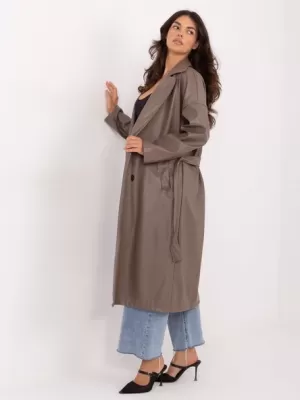 Dámský kabát RUE PARIS IT-PL-A8393.81 GRAY-BEIGE
