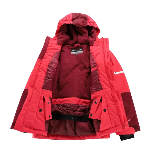  Dětská lyžařská bunda ALPINE PRO DEARO 3 RASPBERRY 