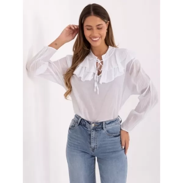  Dámská halenka ITALY MODA MI-BZ-92335.56 WHITE 