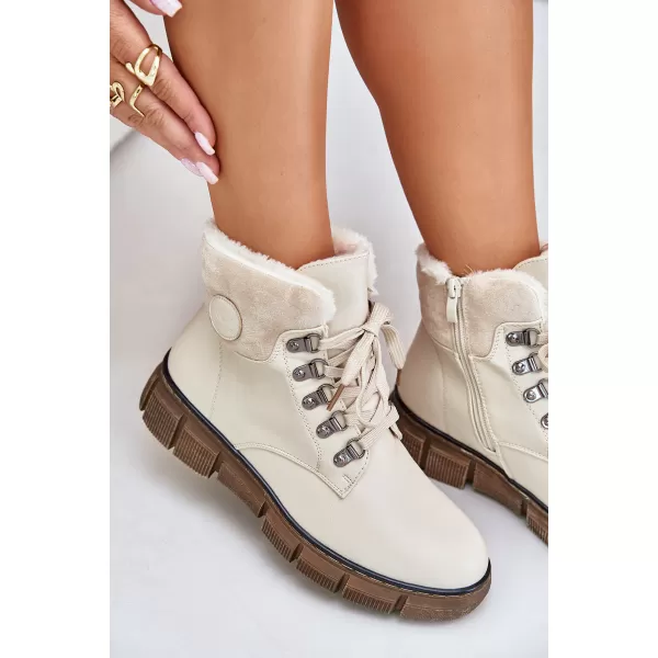  Dámské traperky BOTO 24BT02-7973 BEIGE 