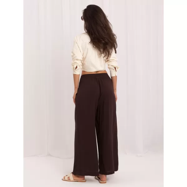  Dámské kalhoty SUBLEVEL D73761AG62237J DARK BROWN 