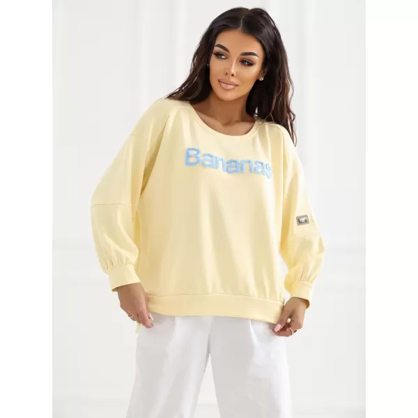  Dámská mikina RUE PARIS RV-BL-A1221.13 BRIGHT YELLOW 
