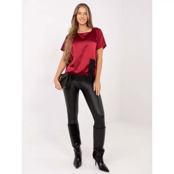  Dámská halenka ITALY MODA MI-BZ-3297.28 BURGUNDY 