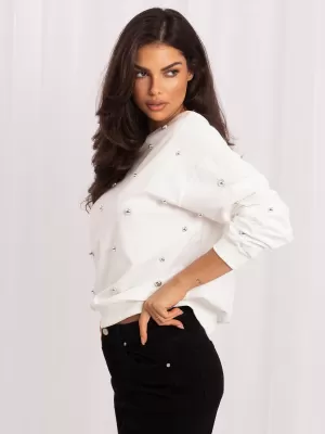 Dámská mikina ITALY MODA IR-BL-R2697.04P ECRU