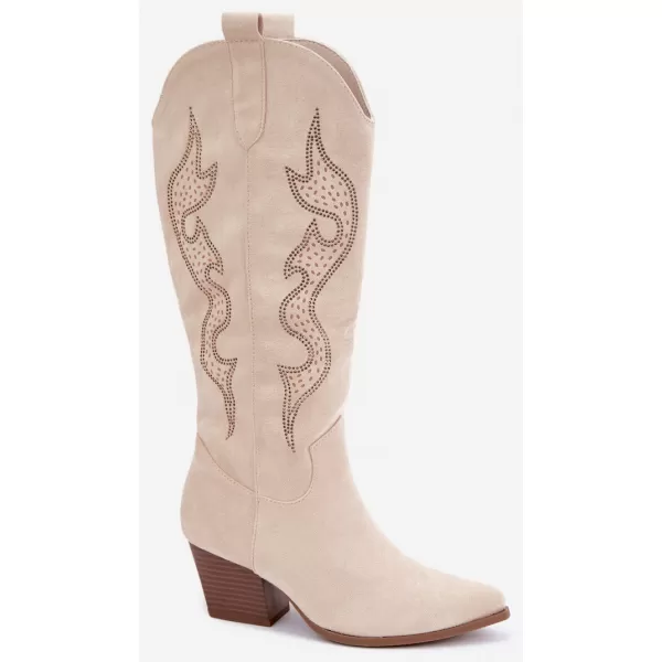  Dámské kovbojky BOTO 2539A LIGHT BEIGE 