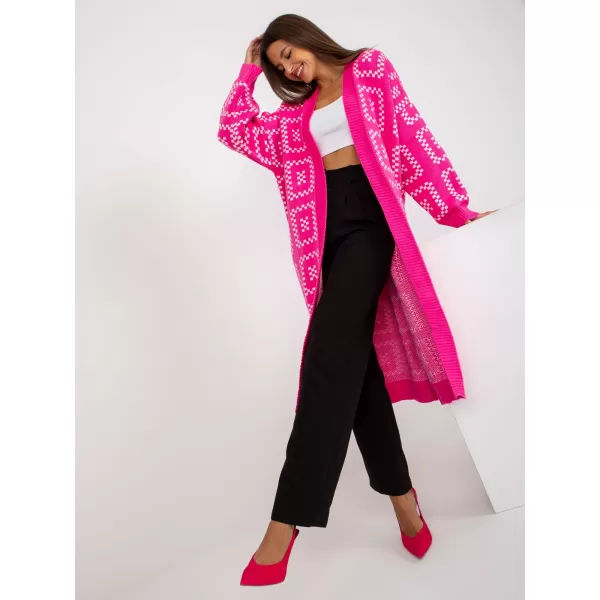  Dámský svetr RUE PARIS LC-SW-0296.08P FLUO PINK 