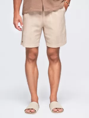 Pánské kraťasy OMBRE OM-SRCS-0209 LIGHT BROWN