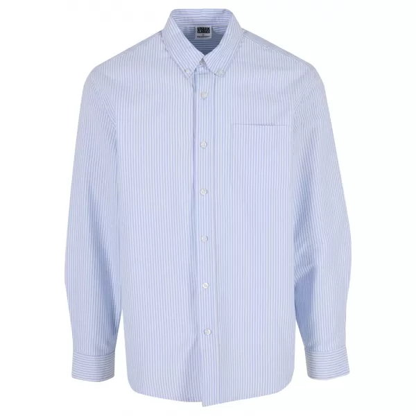  Pánská košile URBAN CLASSICS TB8093 LIGHT HORIZON BLUE/WHITE 