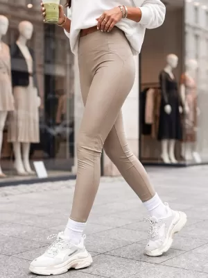 Dámské kalhoty DSTREET BÉŽOVÁ