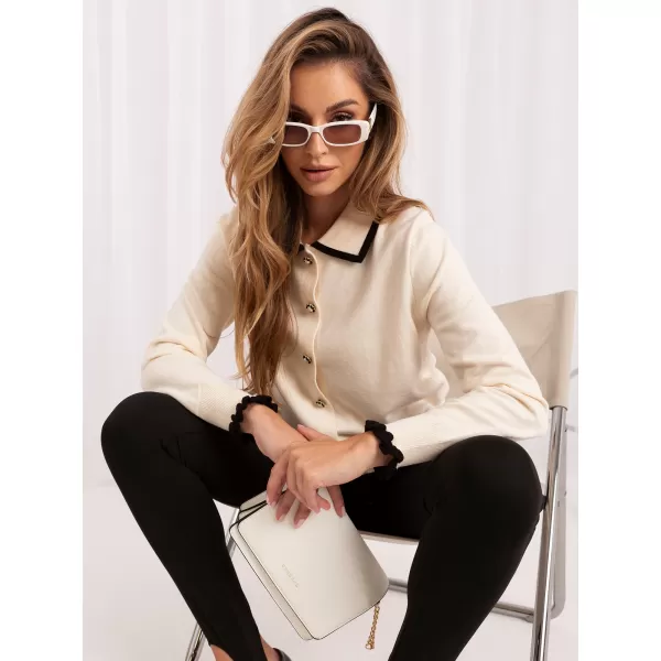  Dámský svetr ITALY MODA IR-SW-QF9581.13 LIGHT BEIGE 