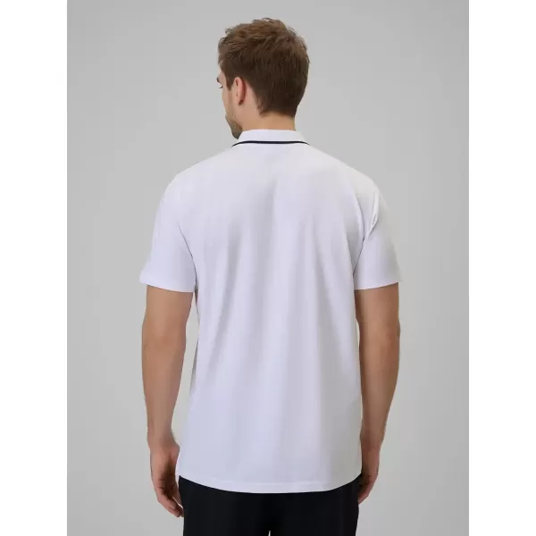  Pánské triko s límečkem 4F 4FWMM00TPTSM0773 WHITE 