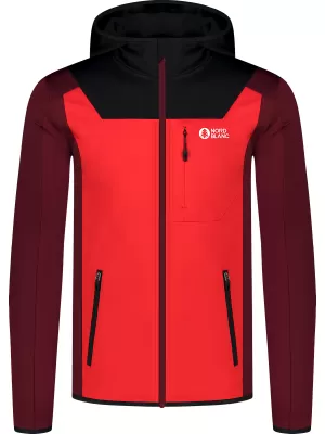 Pánská powerfleece mikina NORDBLANC SPRAWL NBSFM8333 ČERVENÁ