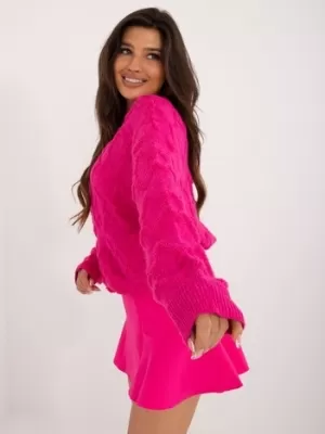 Dámský svetr WOOL FASHION ITALIA AT-SW-2361.61 FUCHSIA