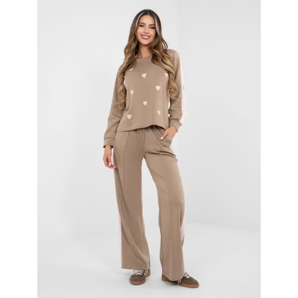  Dámská tepláková souprava RUE PARIS IT-KMPL-22211.32 DARK BEIGE 