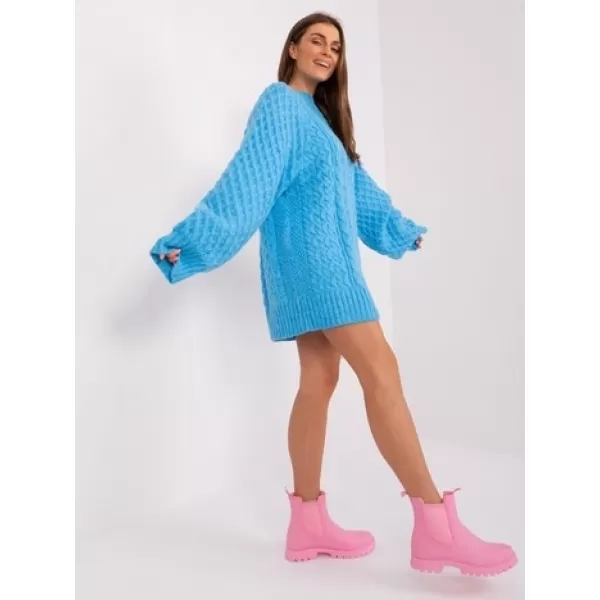  Dámský svetr WOOL FASHION ITALIA AT-SW-2367-2.64P BLUE 