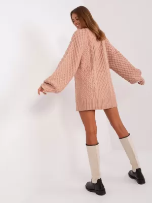 Dámský svetr WOOL FASHION ITALIA AT-SW-2367-2.64P DARK PINK