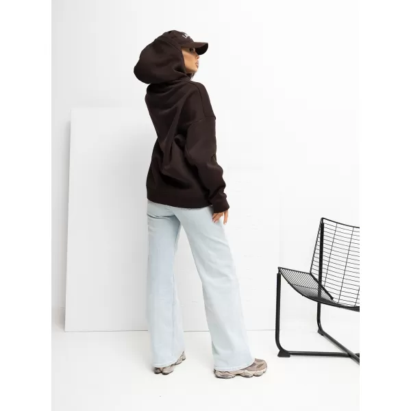  Dámská mikina RUE PARIS RV-BL-A1041.59 DARK BROWN 