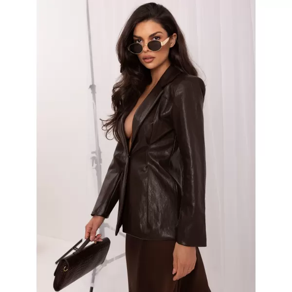  Dámská bunda RUE PARIS IT-MA-FL10090.81 DARK BROWN 