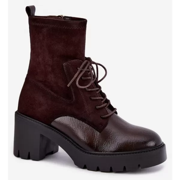  Dámské kotníkové boty VINCEZA 58665 CHOCOLATE 