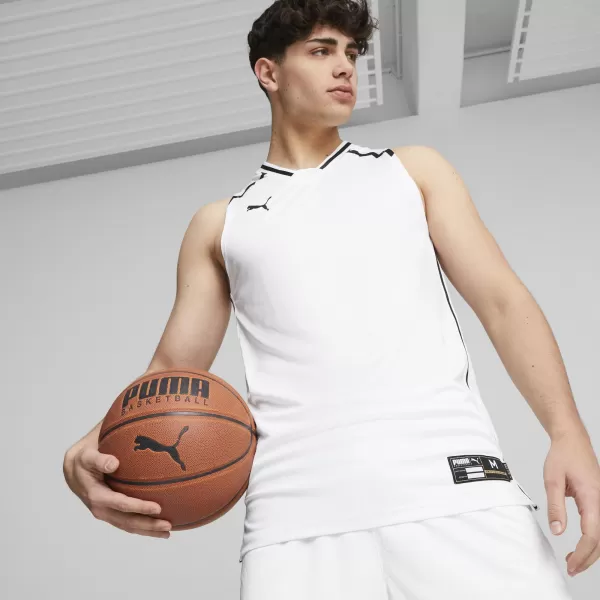  Pánský dres PUMA HOOPS TEAM GAME JERSEY 676628-02 PUMA WHITE 