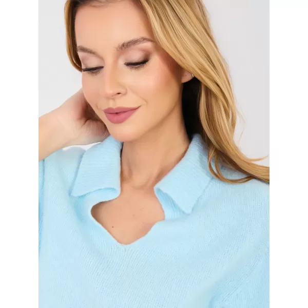  Dámský svetr ITALY MODA MI-SW-0120.16 LIGHT BLUE 