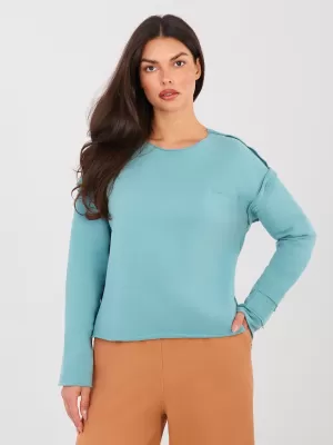 Dámská mikina FACTORY PRICE NS-BL-NS2553.16 TURQUOISE