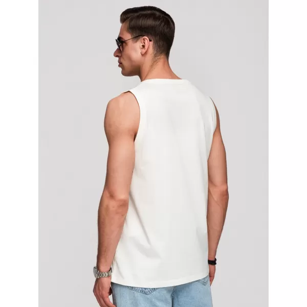  Pánské tílko OMBRE OM-TSBT-0272 WHITE 