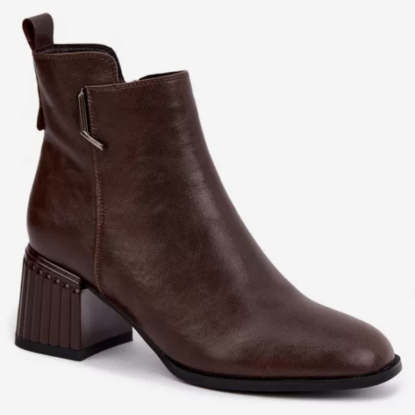 Dámské kotníkové boty D&A CR62-3442 CHOCOLATE 