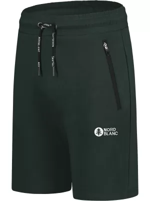 Pánské bavlněné kraťasy NORDBLANC RELAXEDFIT NBSPM8254 TMAVĚ ZELENÁ