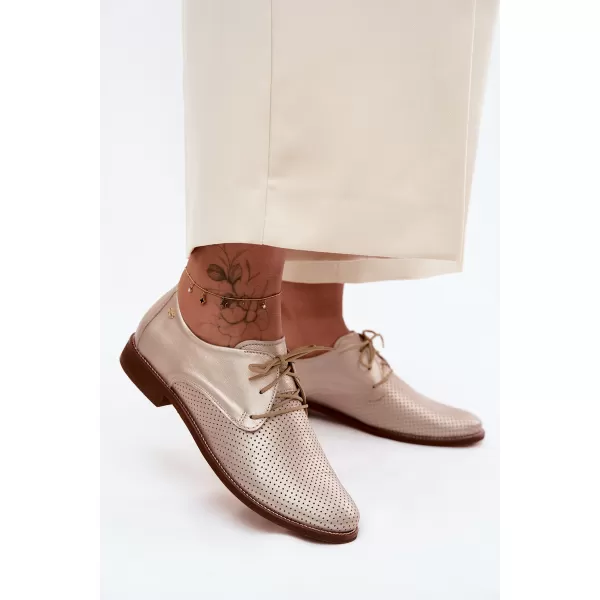  Dámské polobotky ZAZOO 4238/HOGL GOLD 