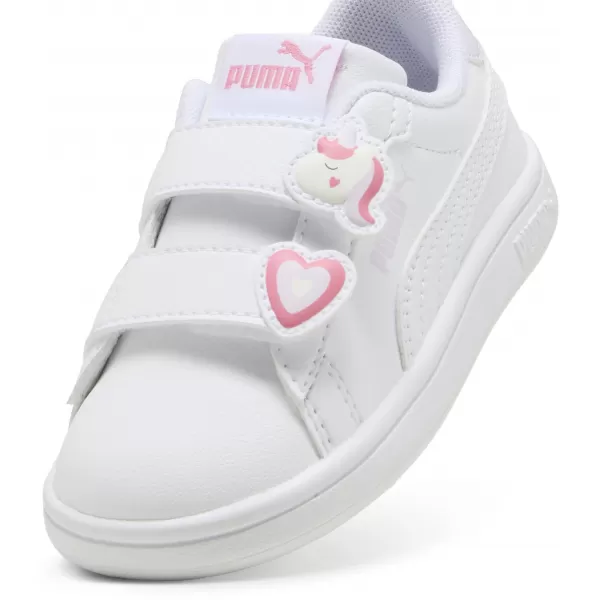 Dětské tenisky PUMA SMASH 3.0 BADGES V INF 397287-07 PUMA WHITE/MAGIC ROSE 