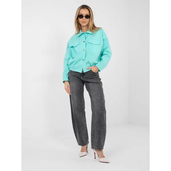  Dámská košile RUE PARIS IT-KS-FL9273.29 TURQUOISE 