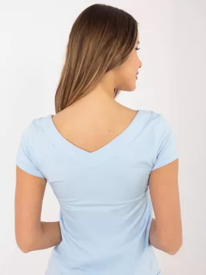 Dámské triko RUE PARIS RV-BZ-A1267.08 LIGHT BLUE