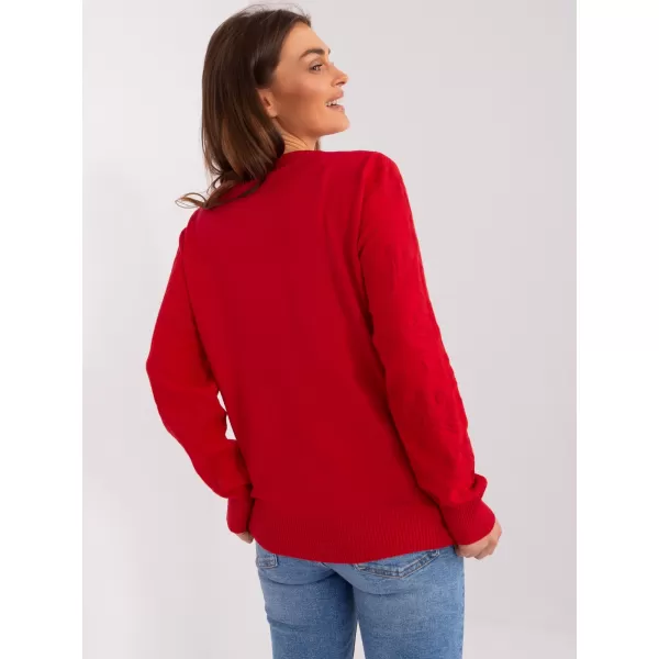  Dámský svetr WOOL FASHION ITALIA AT-SW-2231.99P RED 