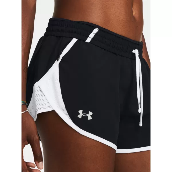  Dámské kraťasy UNDER ARMOUR UA FLY BY 3'' SHORTS 1382438-002 ČERNÁ 