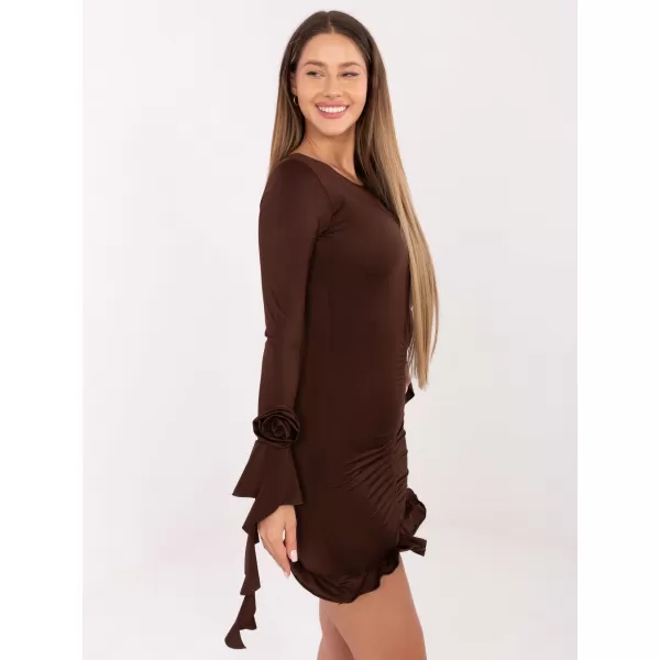  Dámské šaty ITALY MODA MI-SK-A1565.80 BROWN 