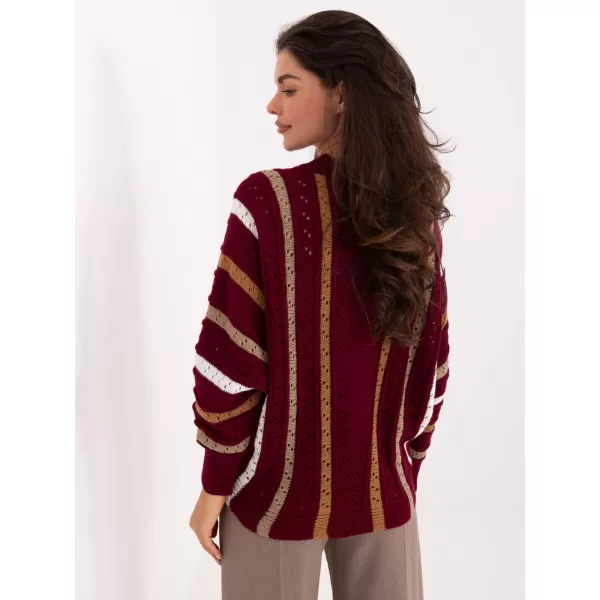 Dámský svetr FACTORY PRICE IT-SW-93115.13 BURGUNDY 