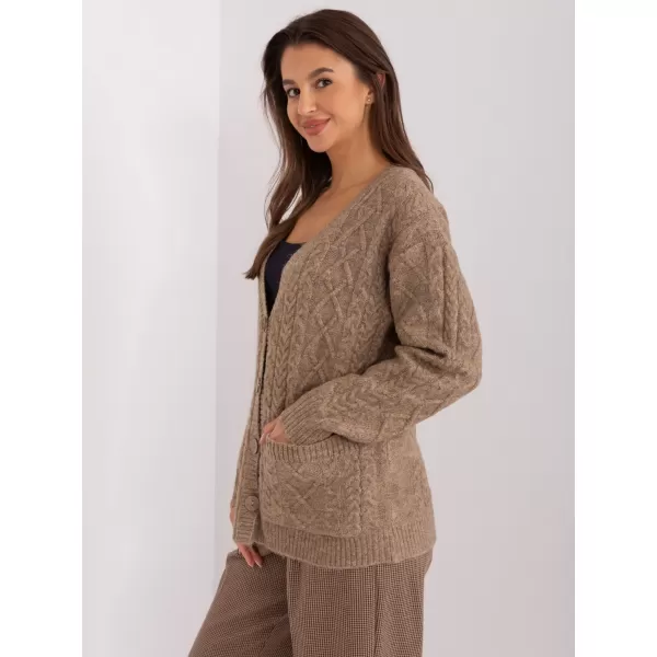  Dámský svetr WOOL FASHION ITALIA AT-SW-2358.31 DARK BEIGE 
