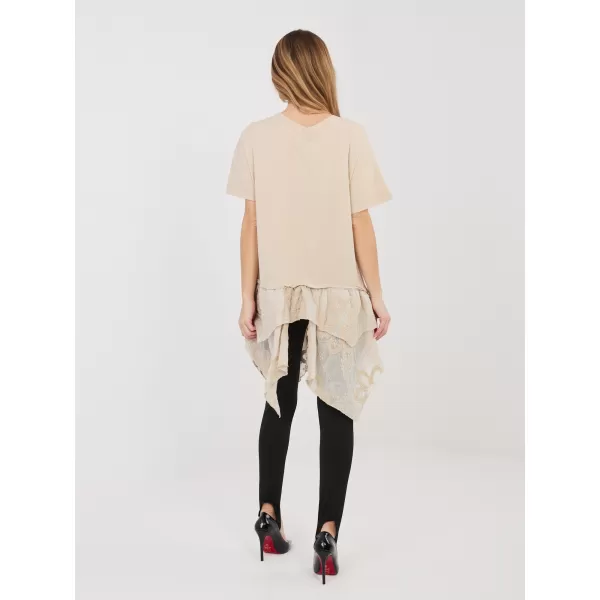  Dámské triko ITALY MODA IT-SK-81869.54 BEIGE 