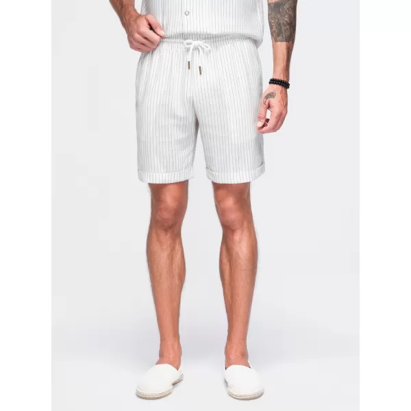  Pánské kraťasy OMBRE OM-SRCS-0208 OFF-WHITE 