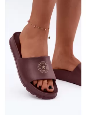 Dámské pantofle BIG STAR SHOES UU274075 VÍNOVÁ