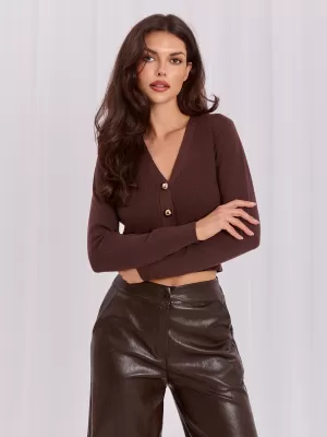 Dámský svetr ITALY MODA IR-SW-JK8687.07P BROWN