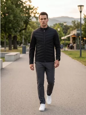 Pánská hybridní bunda MALFINI PREMIUM CROSS 555 ČERNÁ