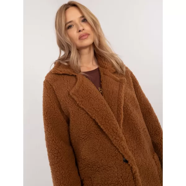  Dámský kabát ITALY MODA DHJ-PL-19991.86 LIGHT BROWN 