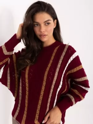 Dámský svetr FACTORY PRICE IT-SW-93115.13 BURGUNDY