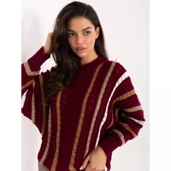  Dámský svetr FACTORY PRICE IT-SW-93115.13 BURGUNDY 