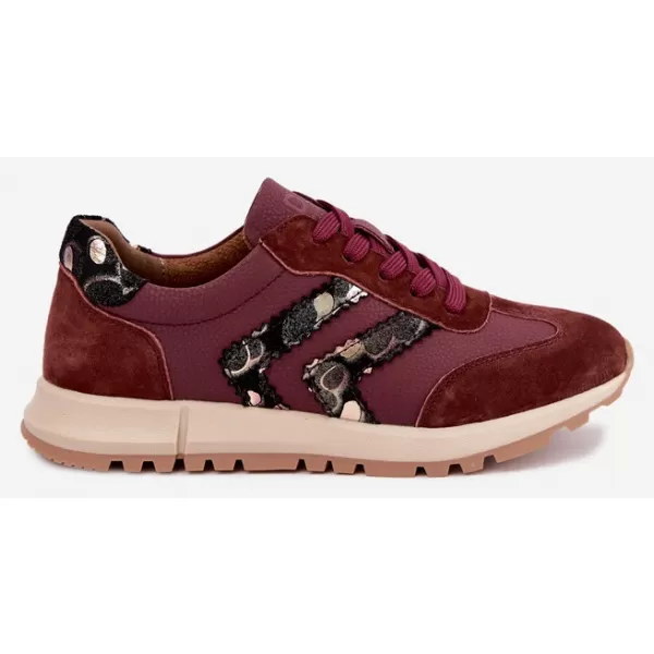  Dámské tenisky D&A GR62-6015 BURGUNDY 