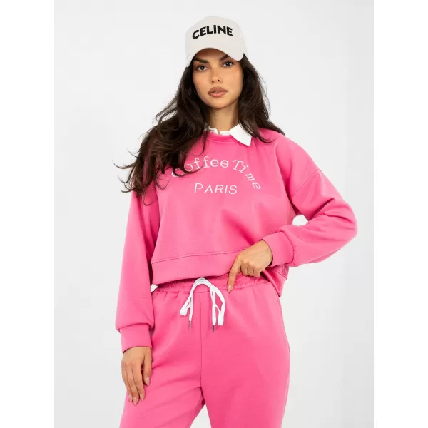  Dámská tepláková souprava ITALY MODA IT-KMPL-22212.85 DARK PINK 