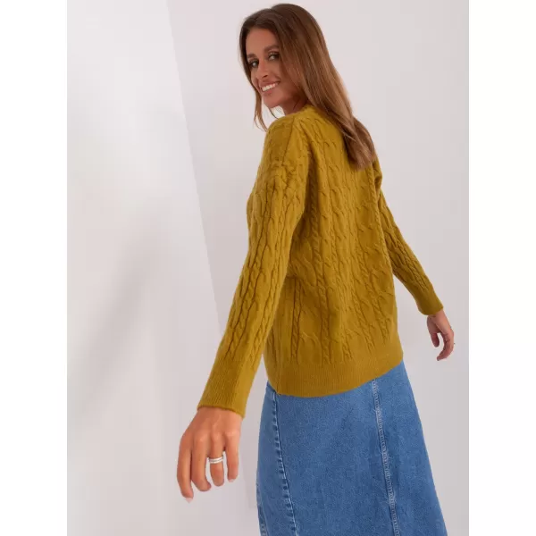  Dámský svetr WOOL FASHION ITALIA AT-SW-2335-1.68P OLIVE 
