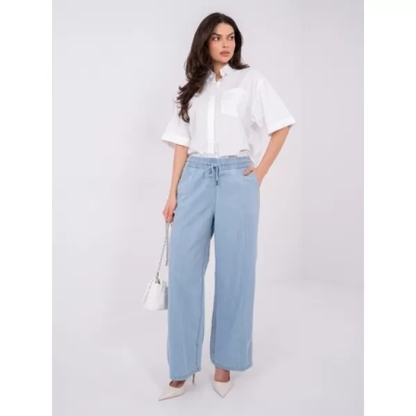  Dámské kalhoty SUBLEVEL D80038BB62627L220 LIGHT BLUE 